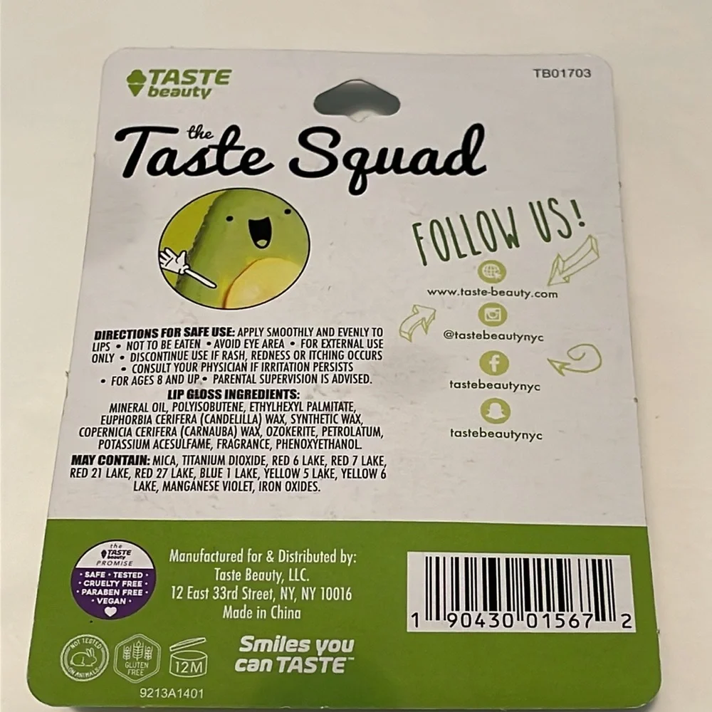 Taste Squad avocado flavored lip gloss